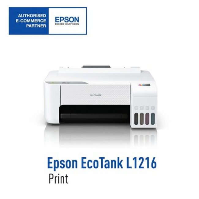 เครื่องพิมพ์อิงค์เจ็ท EPSON PRINTER INK TANK รุ่น L1216 สีขาว