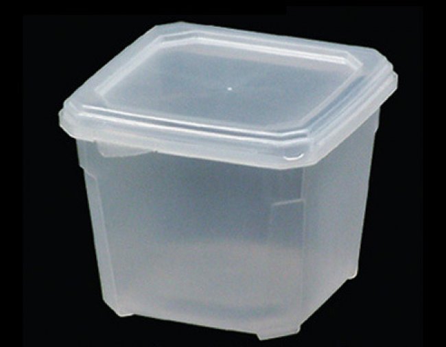 กล่องเซฟตี้ซีลเหลี่ยม (bu 1863)Dimension : 9.8 X 9.8 X 8.2 CM  Capacity : 450 ML