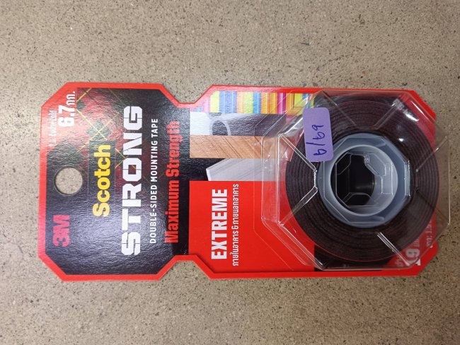 กาวสองหน้า 3M Scotch Extreme 414-S19 เทปกาวดำ 3เอ็ม สก๊อตช์ แรงยึดติดสูง ขนาด 19mm. X 1.5m. 