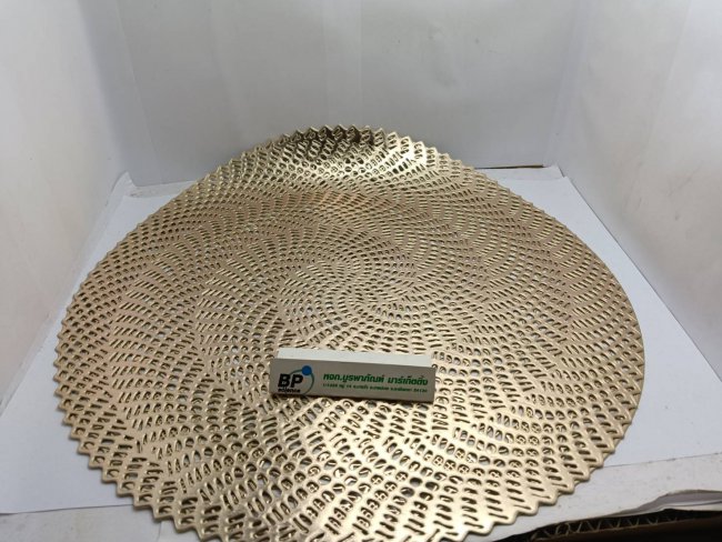 พลาสติกสีทอง ปูร้องพื้น รองจาน รองแก้ว โต๊ะรับประทานอาหาร Bu 8519